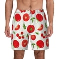 thumbnail image 1 of Kdxio Fresh Red Tomato Print Men'S Swim Trunks With Compression Liner 7 Inch Inseam Quick Dry Swim Shorts, 1 of 7