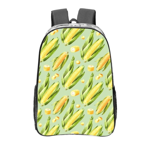Kdxio Fresh Sweet Corn Clear Backpack, Transparent Bookbag for School for Women Men, Capacity Clear Bag for College, Travel