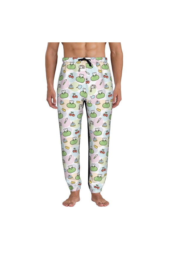 Frog Wear Chef Hat Pattern Joggers,Sweatpants for Men with Pockets-Large
