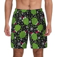 thumbnail image 1 of Kdxio Frogs And Santa Hat Print Men's Swim Trunks with Compression Liner 7 Inch Inseam Quick Dry Swim Shorts, 1 of 5