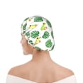 thumbnail image 1 of Kdxio Frogs And Tropical Leaves Print Shower Cap for Women,Elastic and Reusable,Double Waterproof Layers Bathing Hat, 1 of 6