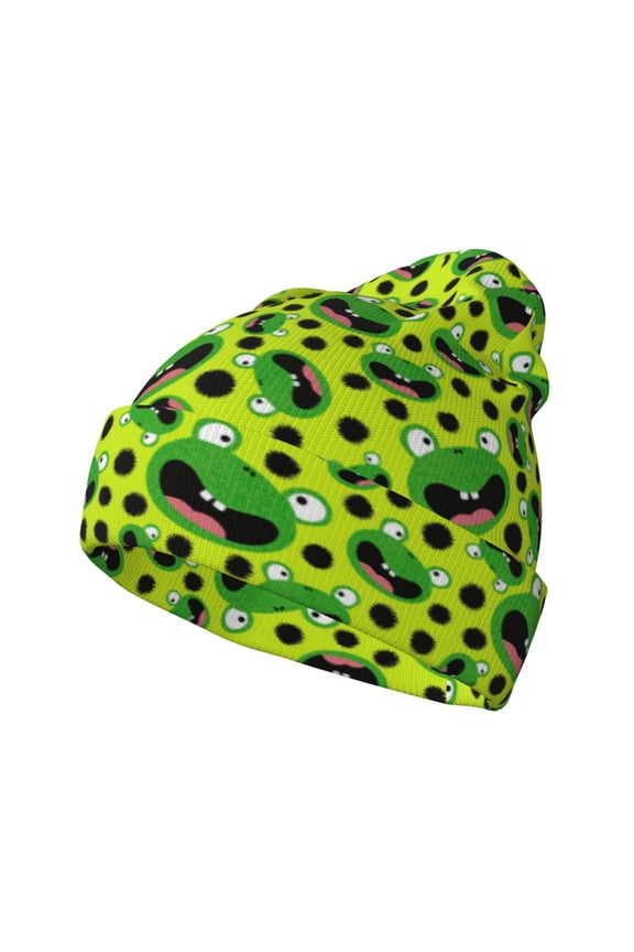 Frogs Winter Beanie for Men Women Beanie Knit Hat Cuffed Cap Beanie Knit Chunky Snow Cap