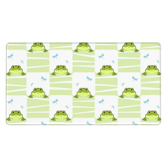 Kdxio Frogs and Dragonflies Print Large Gaming Mouse Pad,Non-Slip Base,Water Resist Keyboard Pad for Gamer,Office & Home,29.5 x 15.8 in