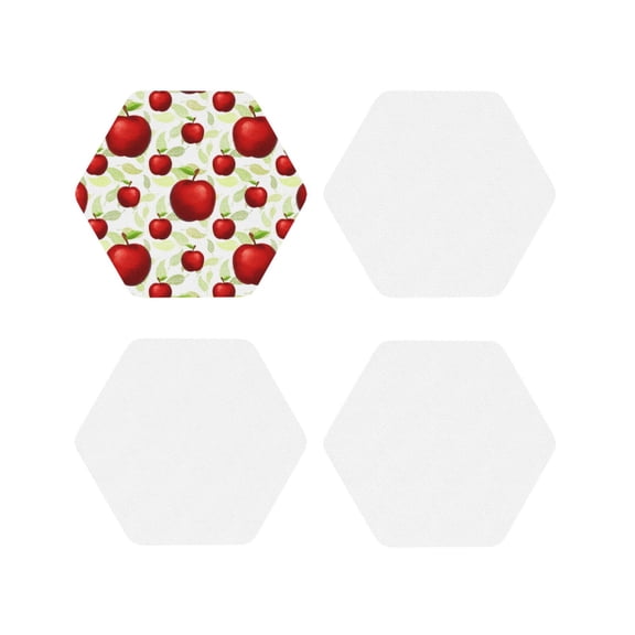 Kdxio Fruit Apples Funny Coasters,4 Pcs Leather Coasters,Housewarming Gifts,Protect Furniture From Water Marks Scratch And Damage