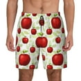 thumbnail image 1 of Kdxio Fruit Apples Print Men'S Swim Trunks With Compression Liner 7 Inch Inseam Quick Dry Swim Shorts, 1 of 7