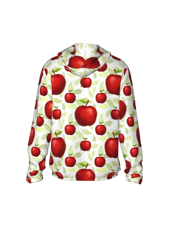 Fruit Apples Print Women Men Sun Protection UPF 50+ Jackets Zip Up Long Sleeve Hoodie Hiking Lightweight with Pockets