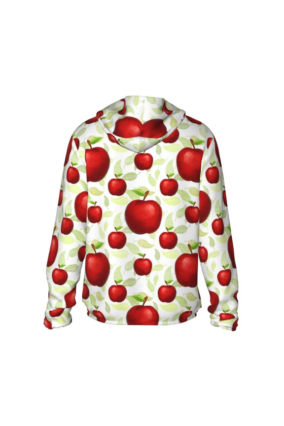 Fruit Apples Print Women Men Sun Protection UPF 50+ Jackets Zip Up Long Sleeve Hoodie Hiking Lightweight with Pockets