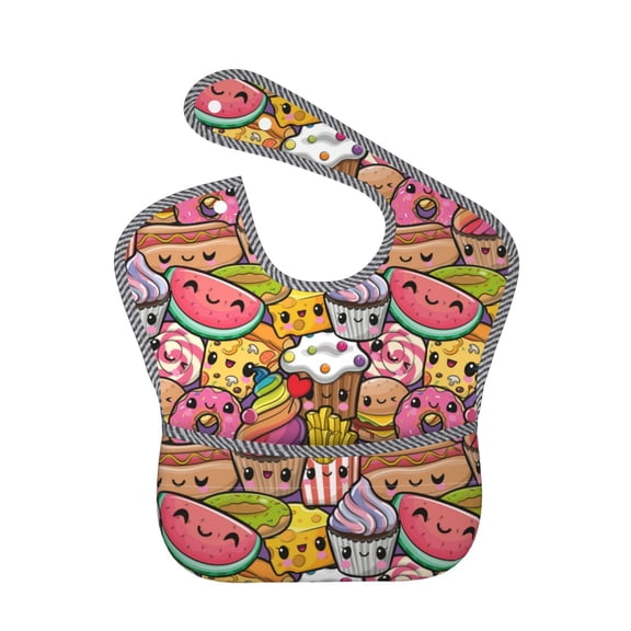 Kdxio Fruit-Flavored Ice-Cream Bibs For Babies, Baby Bibs for Eating, Toddler Bibs, Waterproof Bibs, Feeding Bibs, for Toddlers, Boys, Girls
