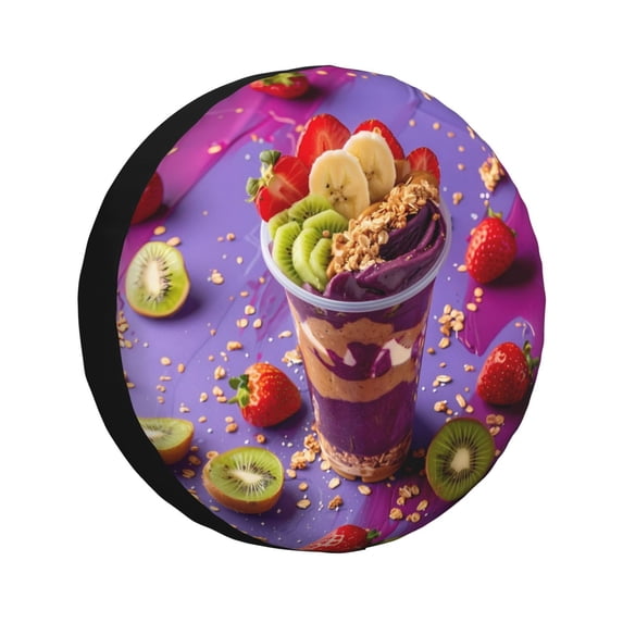 Kdxio Fruit Parfait Colorful for Tire Cover Wheel Protectors Tyre Covers Weatherproof Wheel Covers Universal Fit for Trailer Rv SUV Truck Camper Travel Trailers 17 inch