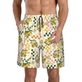 thumbnail image 1 of Kdxio Lemon Pattern Mens Casual Shorts - Drawstring Summer Beach Sports Shorts for Men, 1 of 9