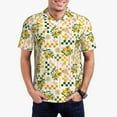 thumbnail image 1 of Kdxio Fruit Print Men's Short Sleeve Polo Shirt,Midweight Men's Shirt, 1 of 6
