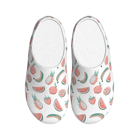 Kdxio Fruit Women's Men's Slippers Plush Slip-On House Slipper for Winter Indoor Soft Cushion Non-slip Fluffy Slides Slippers-39/40