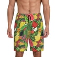 thumbnail image 1 of Kdxio Fruits Vegetables And Berries Print Mens Sleep Shorts Bottoms Soft Comfy Pajama Wear Pants with Drawstring Pockets, 1 of 5