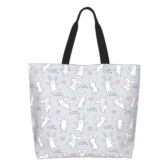 Kdxio Fun Rabbit Casual Tote Bags Women Big Capacity Shoulder Bag for Women Travel Shoulder Bags Handbags