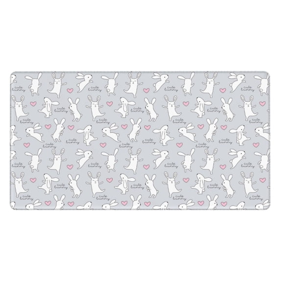 Kdxio Fun Rabbit Print Large Gaming Mouse Pad,Non-Slip Base,Water Resist Keyboard Pad for Gamer,Office & Home,29.5 x 15.8 in
