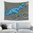 thumbnail image 1 of Kdxio Fun Riding Dinosaur Wall Hanging Tapestries Banner For Bedroom College Dorm Home Living Room Party Decor 29X37 In, 1 of 8