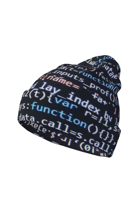 Function Source Code Winter Beanie for Men Women Beanie Knit Hat Cuffed Cap Beanie Knit Chunky Snow Cap