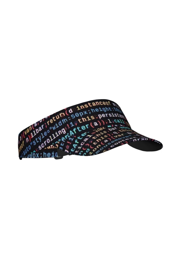 Function Source Code1 Print Sun Visor Hat Golf Visor Adjustable Velcro Outdoor Sports Cap for Men Women