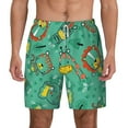 thumbnail image 1 of Kdxio Funny Animals In Jungle Print Men'S Swim Trunks With Compression Liner 7 Inch Inseam Quick Dry Swim Shorts, 1 of 7