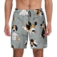 thumbnail image 1 of Kdxio Funny Beagle Active Dog Print Men'S Swim Trunks With Compression Liner 7 Inch Inseam Quick Dry Swim Shorts, 1 of 7