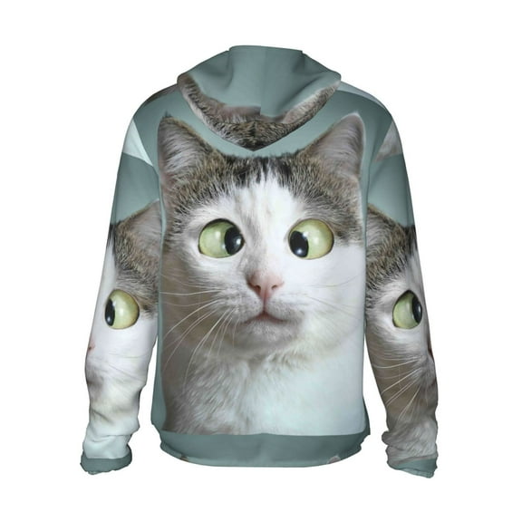 Kdxio Funny Cat Print Women Men Sun Protection UPF 50  Jackets Zip Up Long Sleeve Hoodie Hiking Lightweight with Pockets
