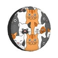 thumbnail image 1 of Kdxio Funny Cats for Tire Cover Wheel Protectors Tyre Covers Weatherproof Wheel Covers Universal Fit for Trailer Rv SUV Truck Camper Travel Trailers 14 inch, 1 of 8