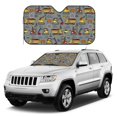 thumbnail image 1 of Kdxio Funny Construction Print Windshield Sun Shade, Foldable Sun Blocker for Car,Truck,SUV Automotive Interior Sun Protection,Reflective Shade for Front Windshield(Medium), 1 of 7