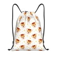 thumbnail image 1 of Kdxio Funny Corgi Print Drawstring Backpack Bag,Waterproof Draw String Back Sack, Gym Drawstring Bags Swim Bag For Unisex, 1 of 9