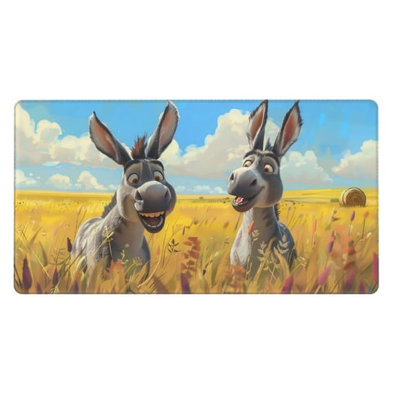 Kdxio Funny Countryside Donkey Print Large Gaming Mouse Pad,Non-Slip Base,Water Resist Keyboard Pad for Gamer,Office & Home,29.5 x 15.8 in