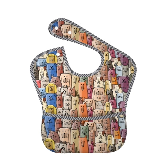 Kdxio Funny Dogs Family Bibs For Babies, Baby Bibs for Eating, Toddler Bibs, Waterproof Bibs, Feeding Bibs, for Toddlers, Boys, Girls