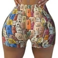 thumbnail image 1 of Kdxio Funny Dogs Family Print Workout Shorts for Women Seamless Soft Smooth Gym Yoga Scrunch Active Shorts, 1 of 9