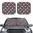 thumbnail image 1 of Kdxio Funny Dogs Print 2-Piece Sun Shade Front Windshield - Foldable Car Front Window Sunshades for Most Sedans SUV Truck, 1 of 6