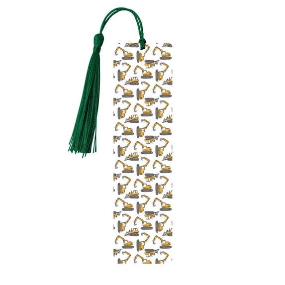 Kdxio Funny Excavator Print Metal Tassel Bookmarks,Perfect Gift for Art Lovers and Bookworms Metal Bookmarks for Women