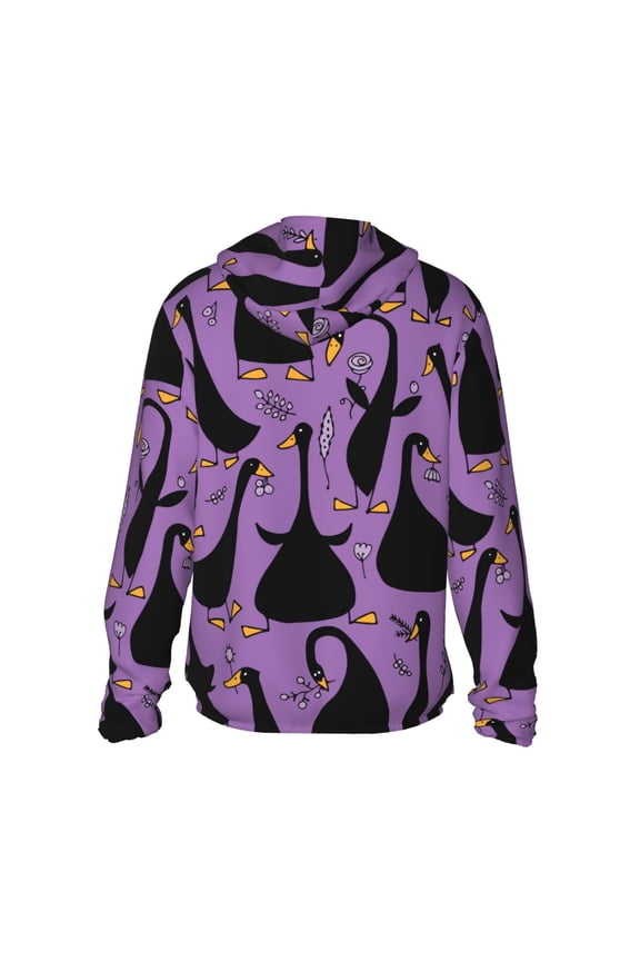 Funny Goose Print Women Men Sun Protection UPF 50+ Jackets Zip Up Long Sleeve Hoodie Hiking Lightweight with Pockets