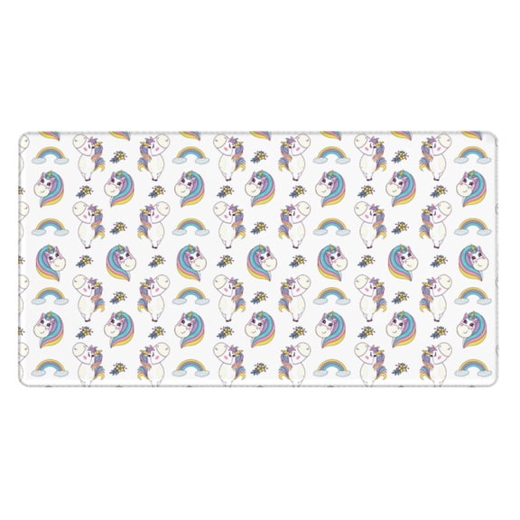 Kdxio Funny Kawaii Unicorns Dancing Print Large Gaming Mouse Pad,Non-Slip Base,Water Resist Keyboard Pad for Gamer,Office & Home,29.5 x 15.8 in