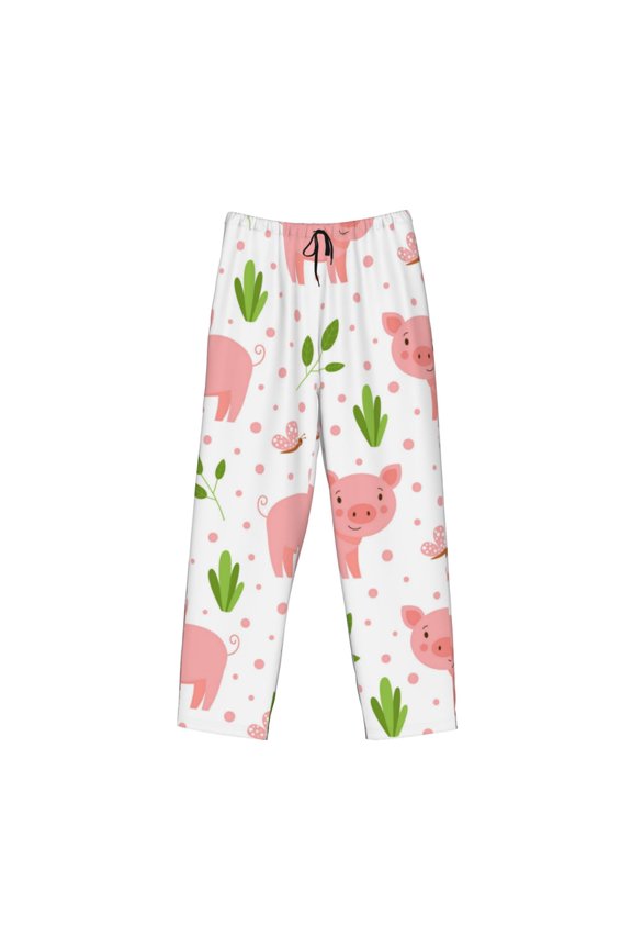 Funny Little Pigs Print Men's Sleep Pajama Pant Lounge Pants with Pockets