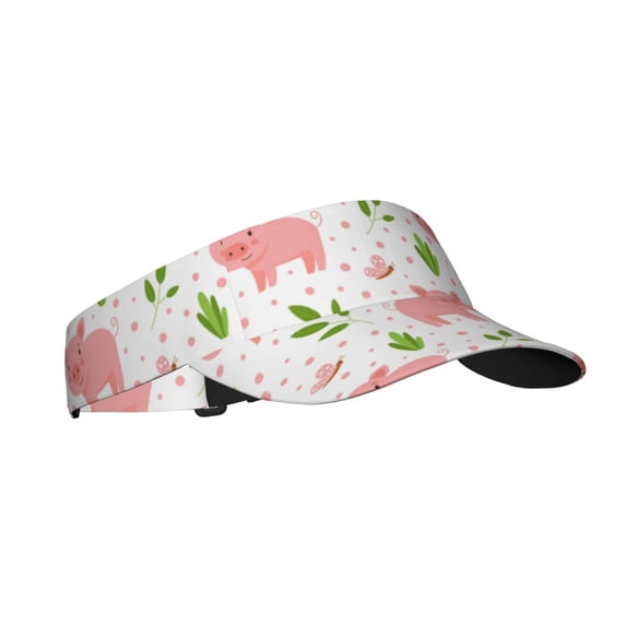 Kdxio Funny Little Pigs Print Sun Visor Hat Golf Visor Adjustable Velcro Outdoor Sports Cap For Men Women