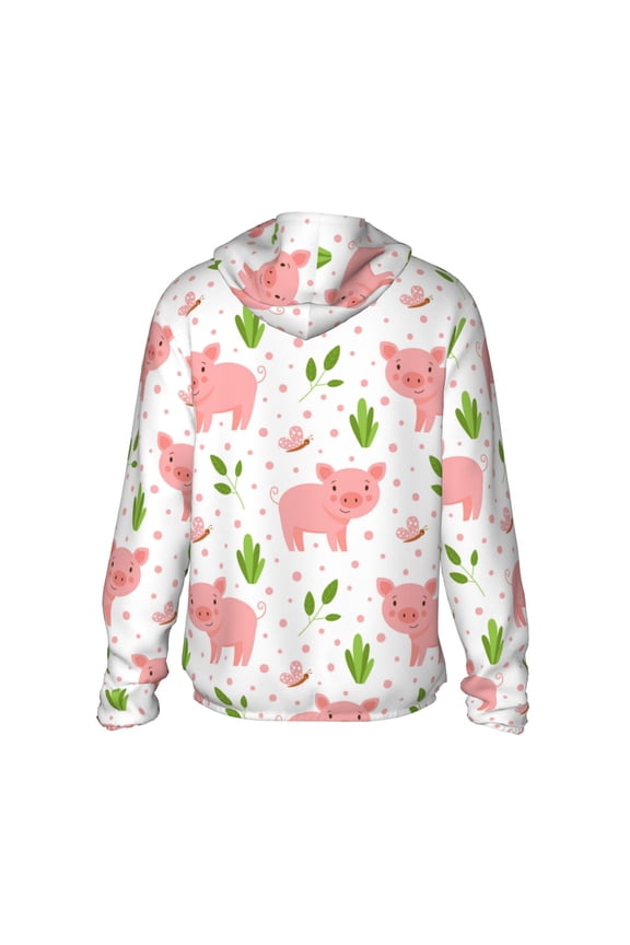 Funny Little Pigs Print Women Men Sun Protection UPF 50+ Jackets Zip Up Long Sleeve Hoodie Hiking Lightweight with Pockets