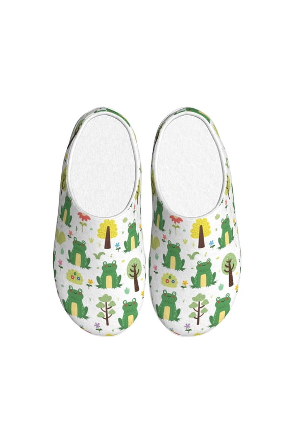 Funny Toad Women's Men's Slippers Plush Slip-On House Slipper for Winter Indoor Soft Cushion Non-slip Fluffy Slides Slippers-8