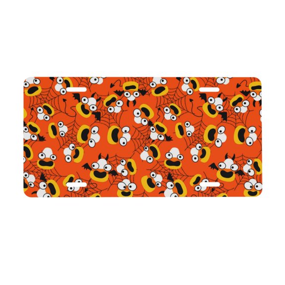 Kdxio Funny corn spider web License Plate Car Front License Plate Car Decoration Car Accessories Front Tag Plate Standard Size