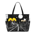 thumbnail image 1 of Kdxio Futuristic Moonlit Cityscape for Beach Bag for Women Large Beach Tote Bag Waterproof Sandproof Swim Bag with Zipper Pockets Beach Vacation Travel, 1 of 6