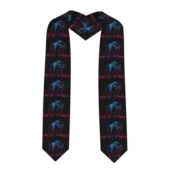 Kdxio Futuristic Purple Panther Graduation Stole Class, Graduation Sash, Unisex Adult 36" Academic Commencements-Sharp Corner