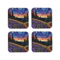 thumbnail image 1 of Kdxio Galactic Night Over Meadow Funny Coasters,4 Pcs Leather Coasters,Housewarming Gifts,Protect Furniture from Water Marks Scratch and Damage, 1 of 6