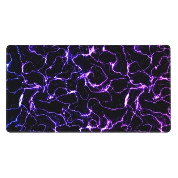 Kdxio Galaxy Lightning Print Large Gaming Mouse Pad,Non-Slip Base,Water Resist Keyboard Pad for Gamer,Office & Home,29.5 x 15.8 in