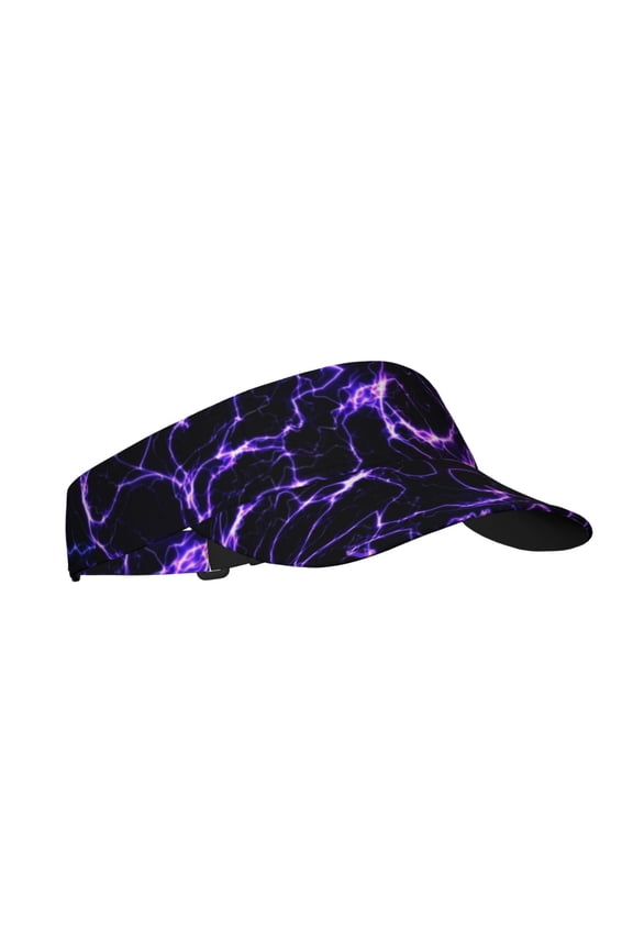 Galaxy Lightning Print Sun Visor Hat Golf Visor Adjustable Velcro Outdoor Sports Cap for Men Women