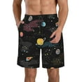 thumbnail image 1 of Kdxio Galaxy Pattern Mens Casual Shorts - Drawstring Summer Beach Sports Shorts for Men, 1 of 1