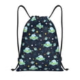 thumbnail image 1 of Kdxio Galaxy With Ufo Print Drawstring Backpack Bag,Waterproof Draw String Back Sack, Gym Drawstring Bags Swim Bag For Unisex, 1 of 5