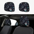 thumbnail image 1 of Kdxio Galaxy2 Pattern Print 2 Piece Car Head Rest Covers Set Auto Front/Rear Seats Headrest Cover Universal Fit Most Cars,Sedan, SUV, 1 of 9