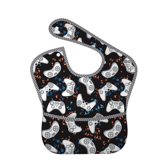 Kdxio Game Bibs For Babies, Baby Bibs for Eating, Toddler Bibs, Waterproof Bibs, Feeding Bibs, for Toddlers, Boys, Girls