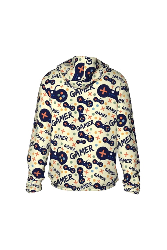 Game Controller Print Women Men Sun Protection UPF 50+ Jackets Zip Up Long Sleeve Hoodie Hiking Lightweight with Pockets